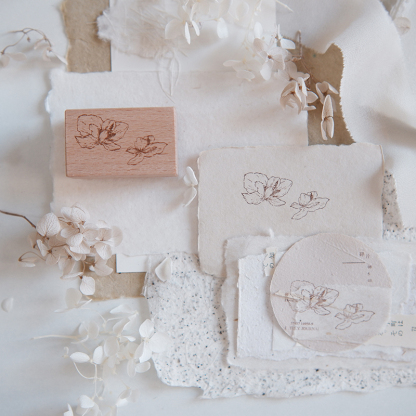 Zoey studio Flower and plant wood stamp