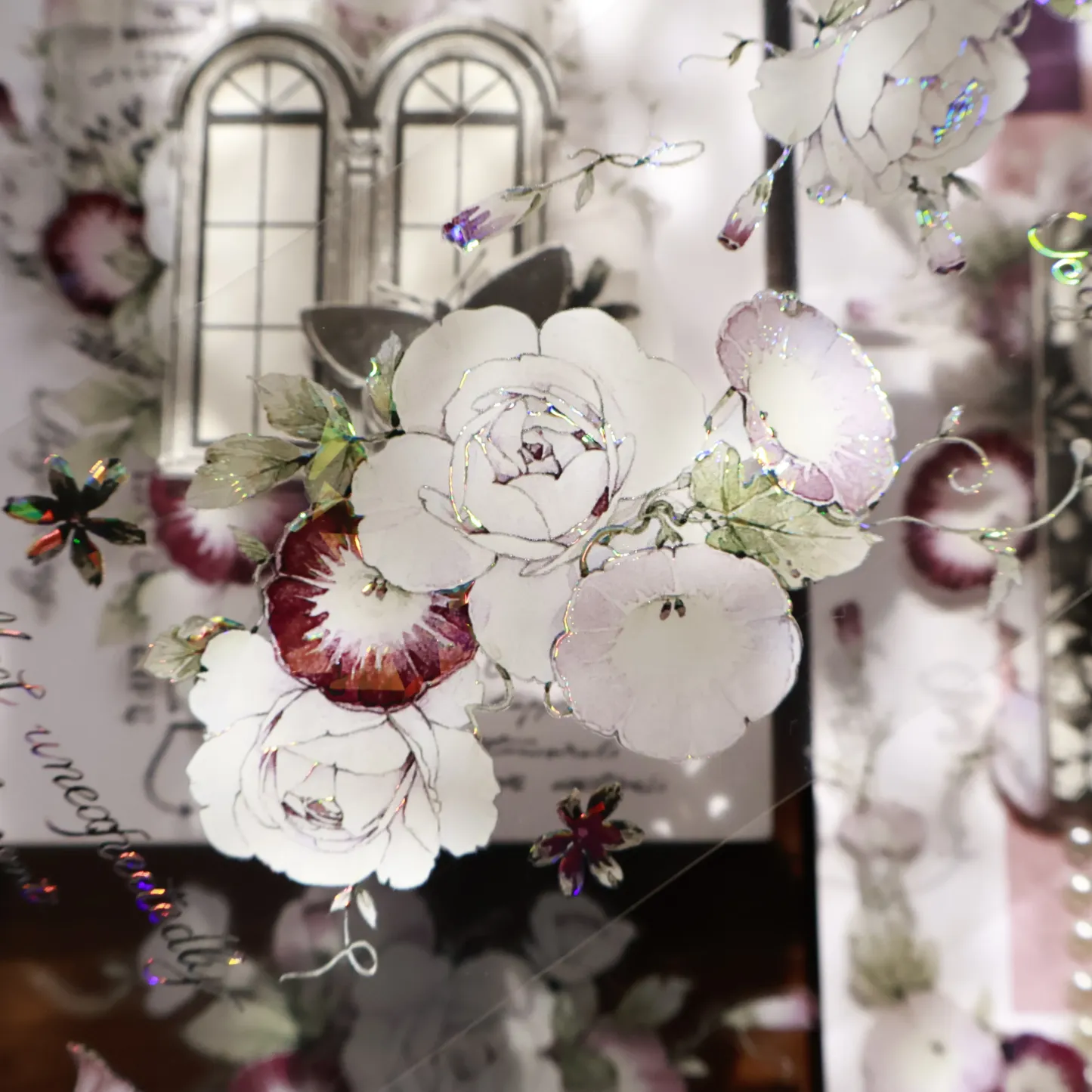 YIER Studio Floral window Washi PET Tape 2.56*78.74 inch