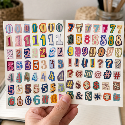 Alphanumeric symbol label stickers