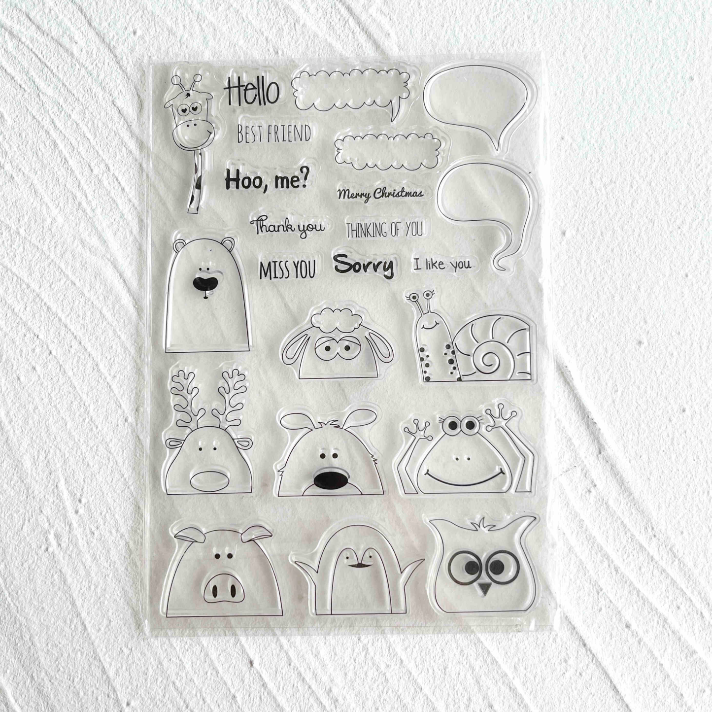 48 Style Clear Silicone Stamps for DIY Scrapbooking Card Making