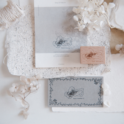Zoey studio Flower and plant wood stamp