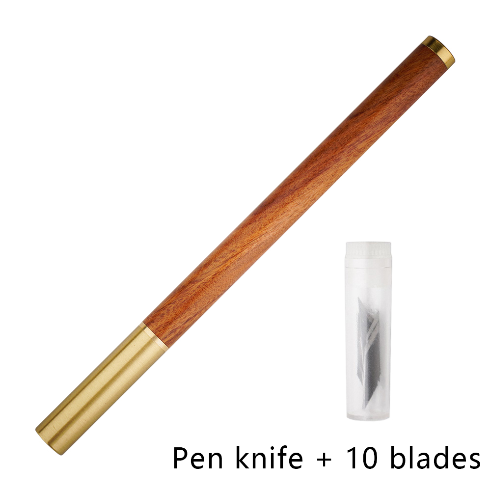 Wood brass carving knife pen knife paper cutting handmade paper cuttin