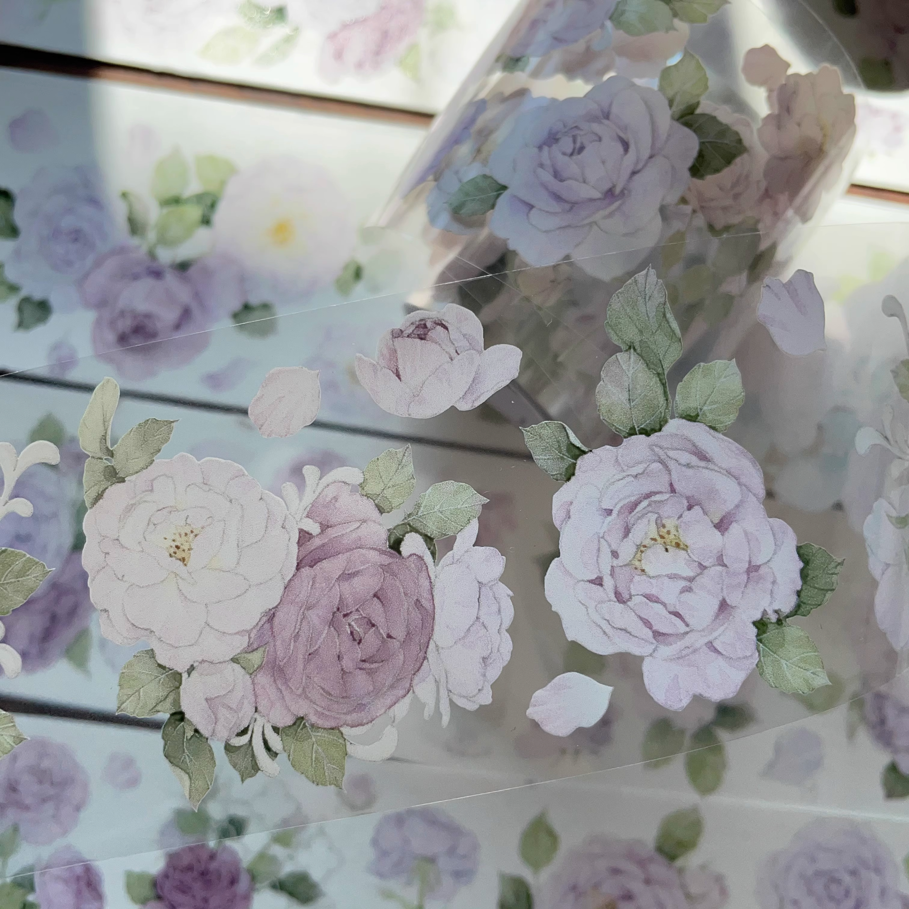 [Copy]YIER Studio Vintage Red Rose PET Washi Tape 2.17 inch * 196.85 inch