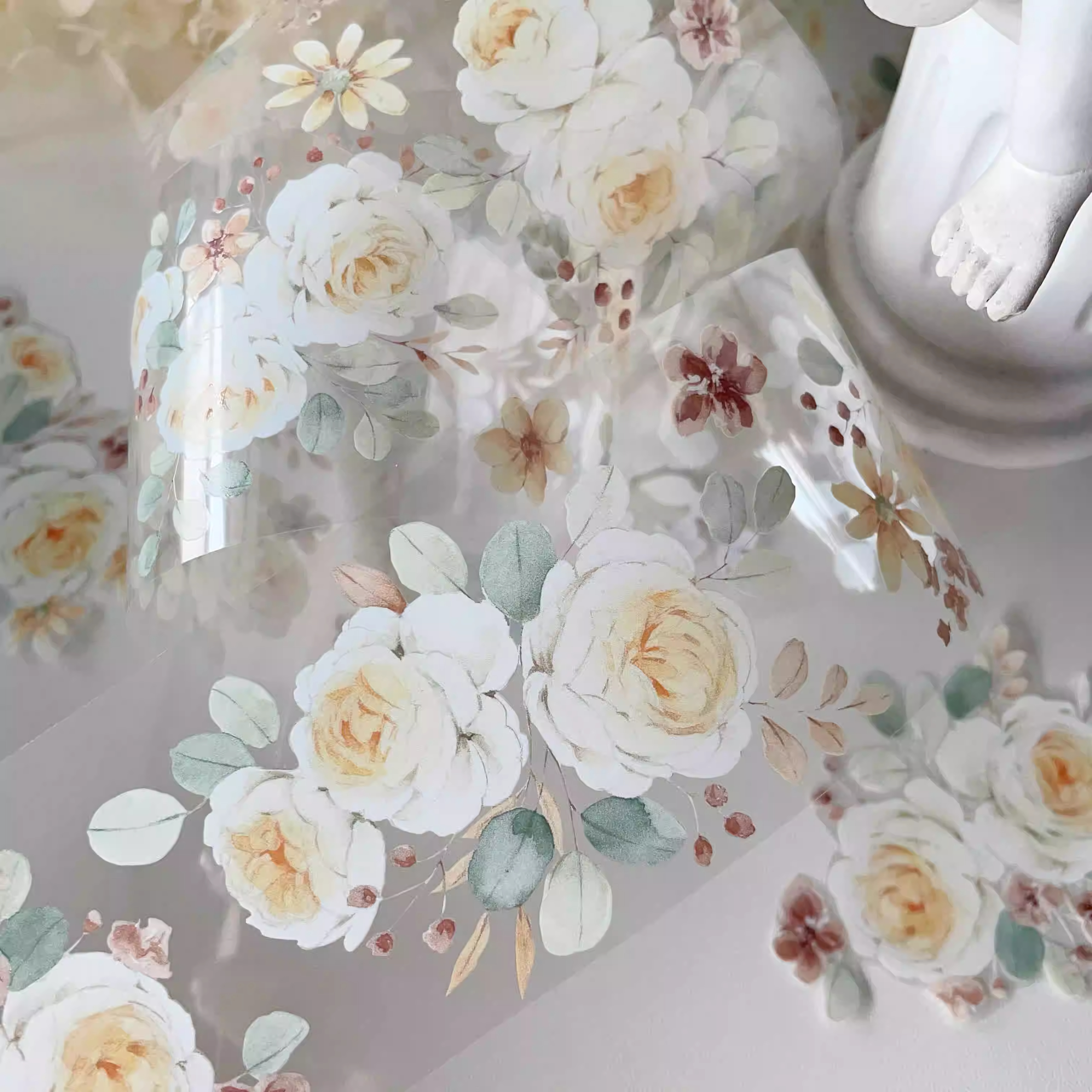 YIER Yellow rose themed PET tape 55mm*500cm