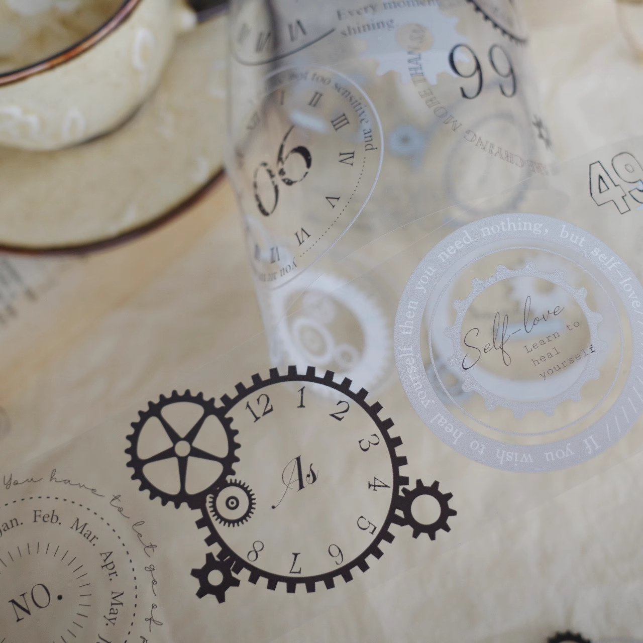 YIER Studio Time Passage Theme PET Washi tape 55mm*600cm