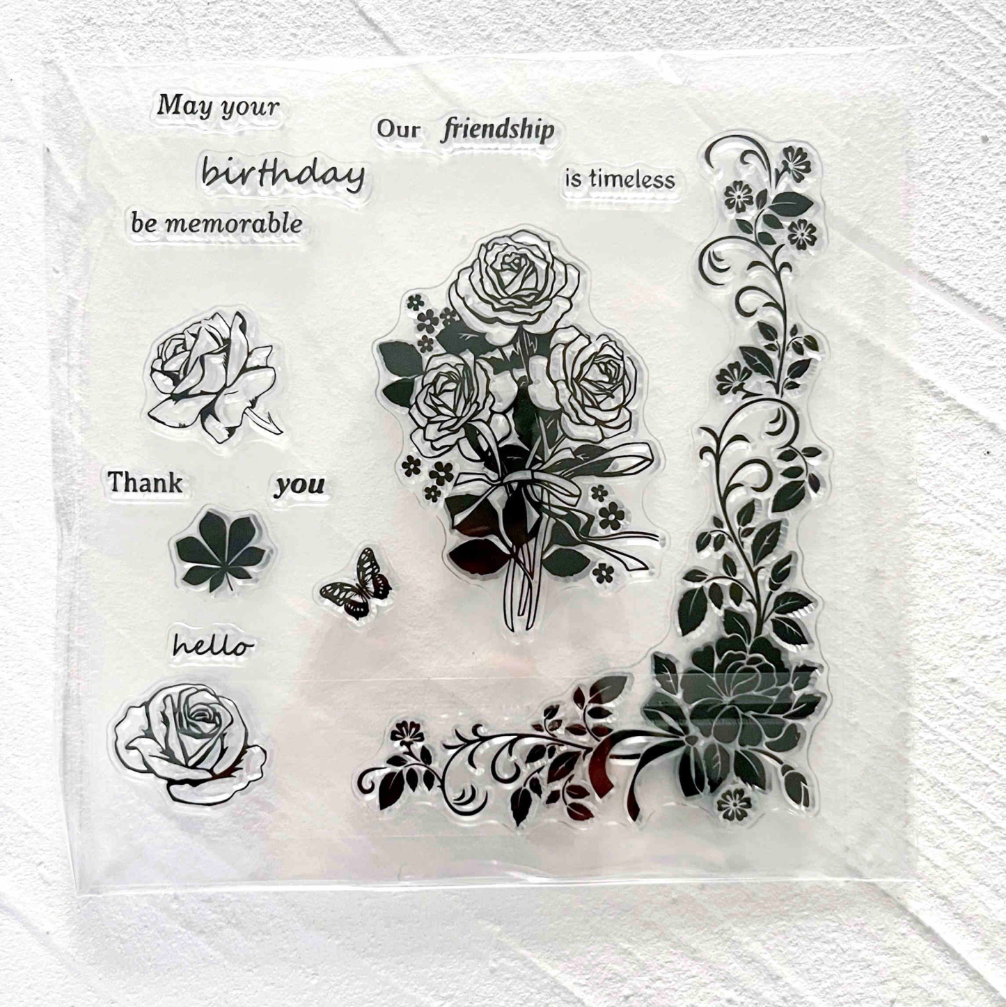48 Style Clear Silicone Stamps for DIY Scrapbooking Card Making