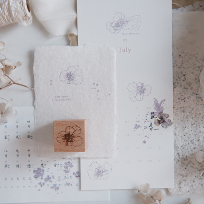 Zoey studio Flower and plant wood stamp