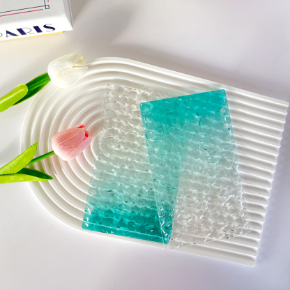 A5 A6 Thick Striped Acrylic Binder with Detachable Cover