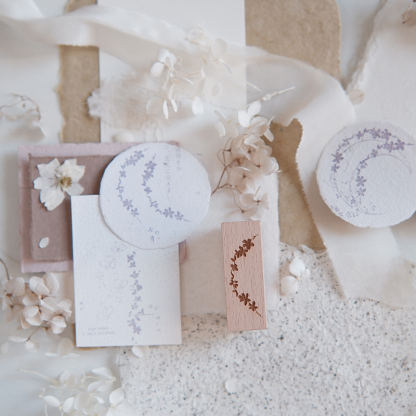 Zoey studio Flower and plant wood stamp