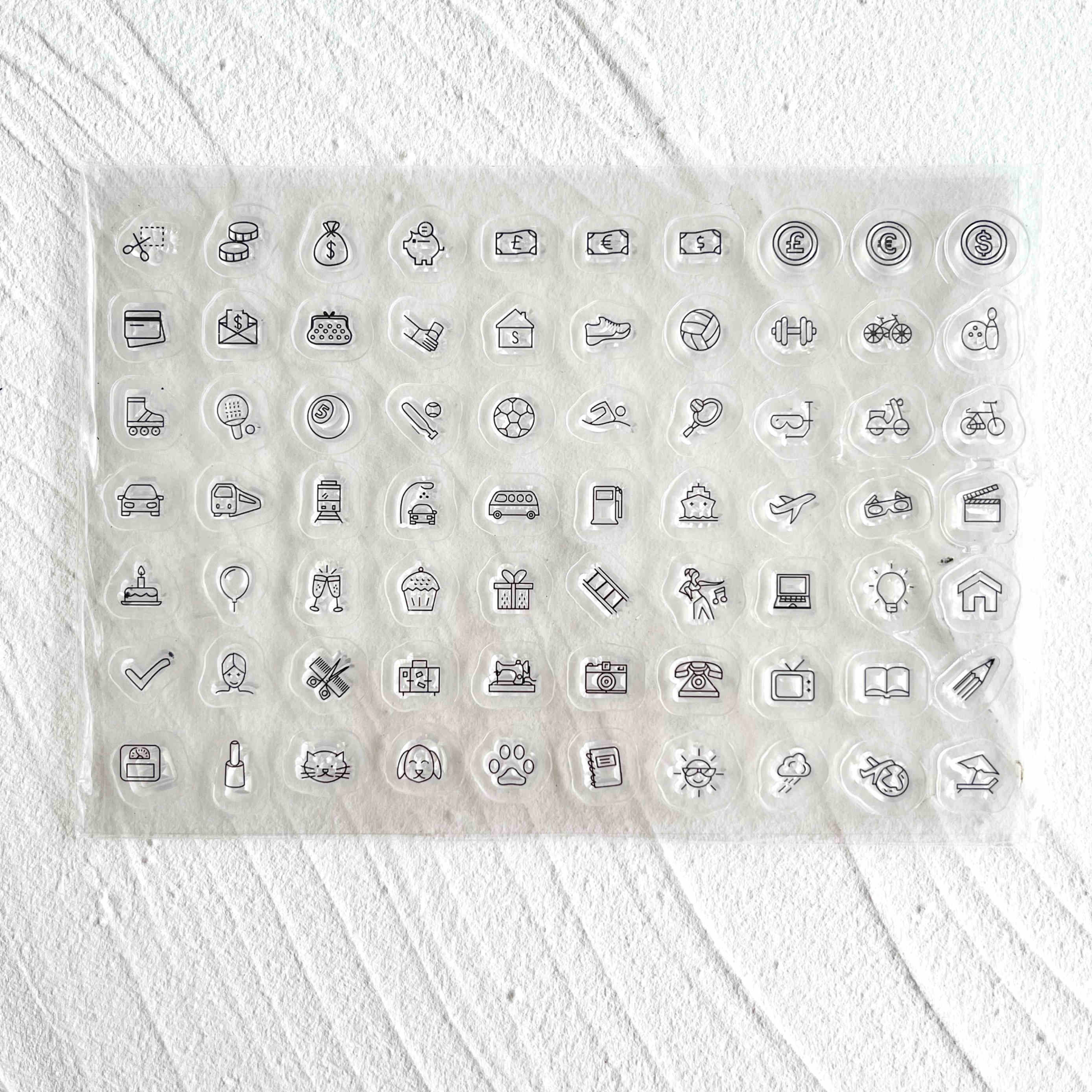 48 Style Clear Silicone Stamps for DIY Scrapbooking Card Making