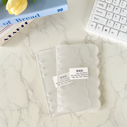 A5 A6 Thick Striped Acrylic Binder with Detachable Cover