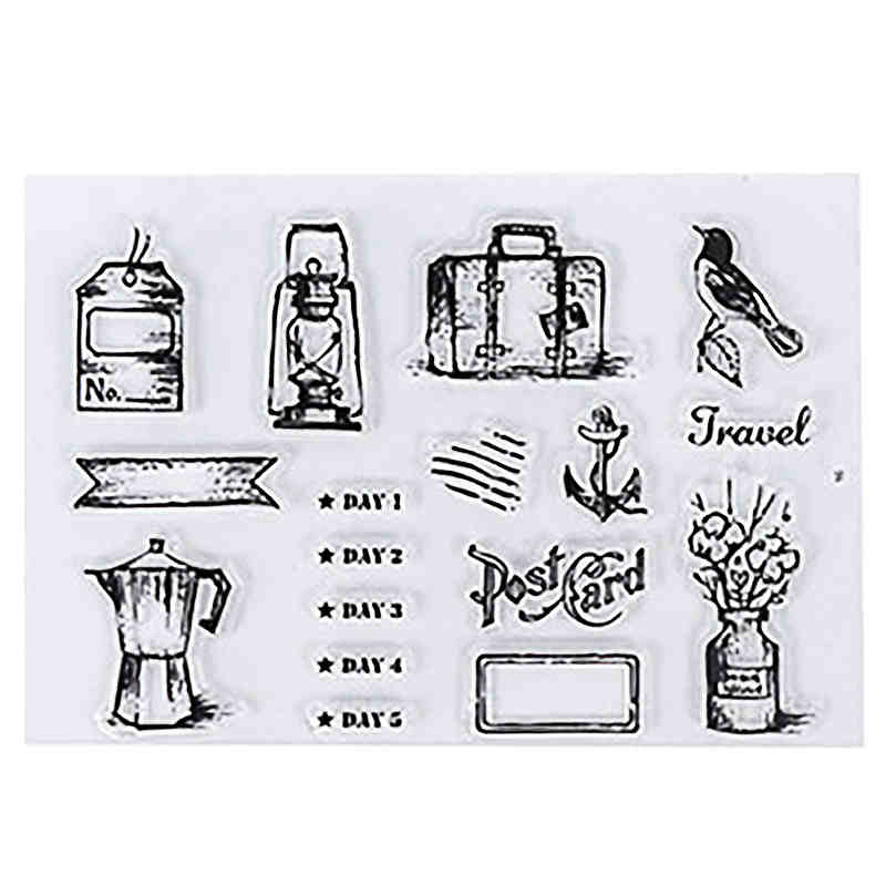 17 Style Clear Silicone Stamps for DIY Scrapbooking Card Making