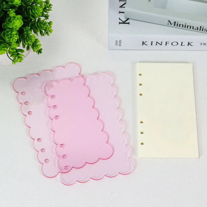 A5 A6 Thick Striped Acrylic Binder with Detachable Cover