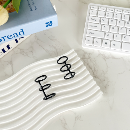 A5 A6 Thick Striped Acrylic Binder with Detachable Cover