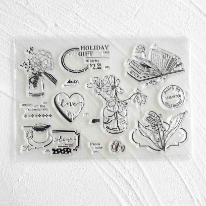 48 Style Clear Silicone Stamps for DIY Scrapbooking Card Making