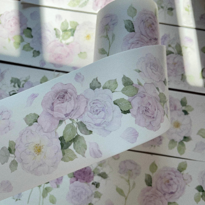 YIER Studio Pink purple rose PET Washi Tape 2.17 inch * 236.22 inch