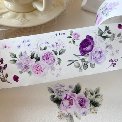 YIER Studio Purple Rose PET Washi tape 55mm*600cm