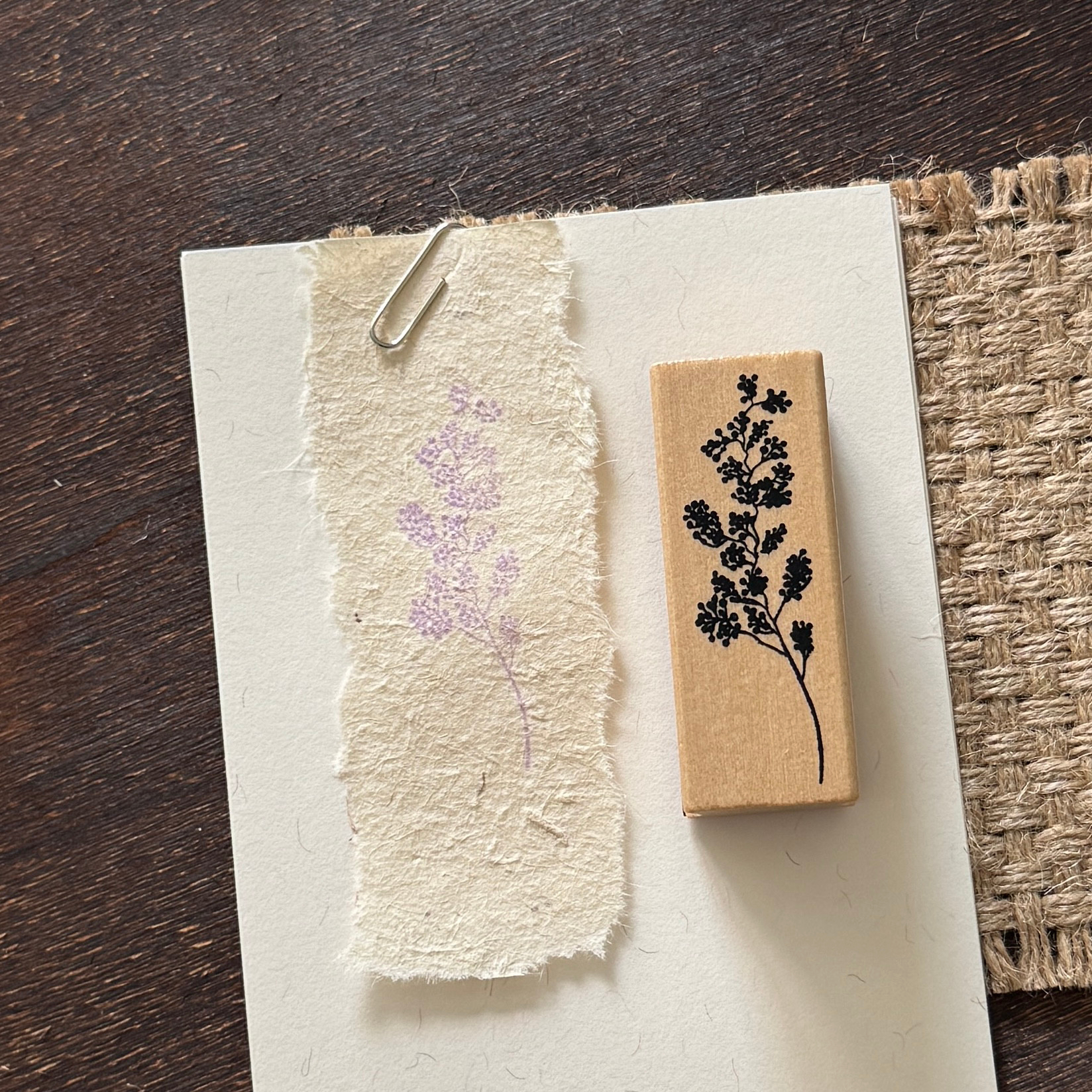 Vintage Nature Sketch Wooden Rubber Stamp | Butterfly Mushroom Dragonfly Botanical