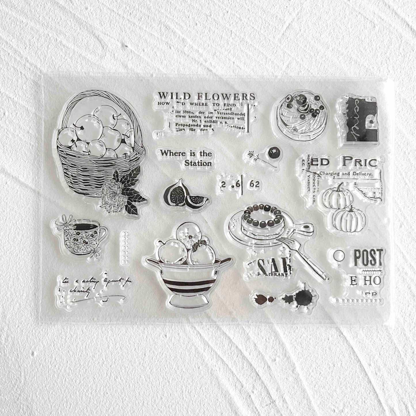 48 Style Clear Silicone Stamps for DIY Scrapbooking Card Making