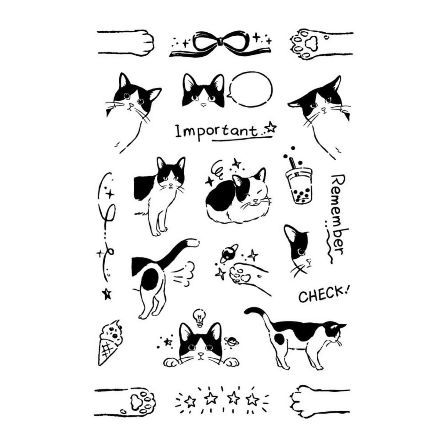 48 Style Clear Silicone Stamps for DIY Scrapbooking Card Making