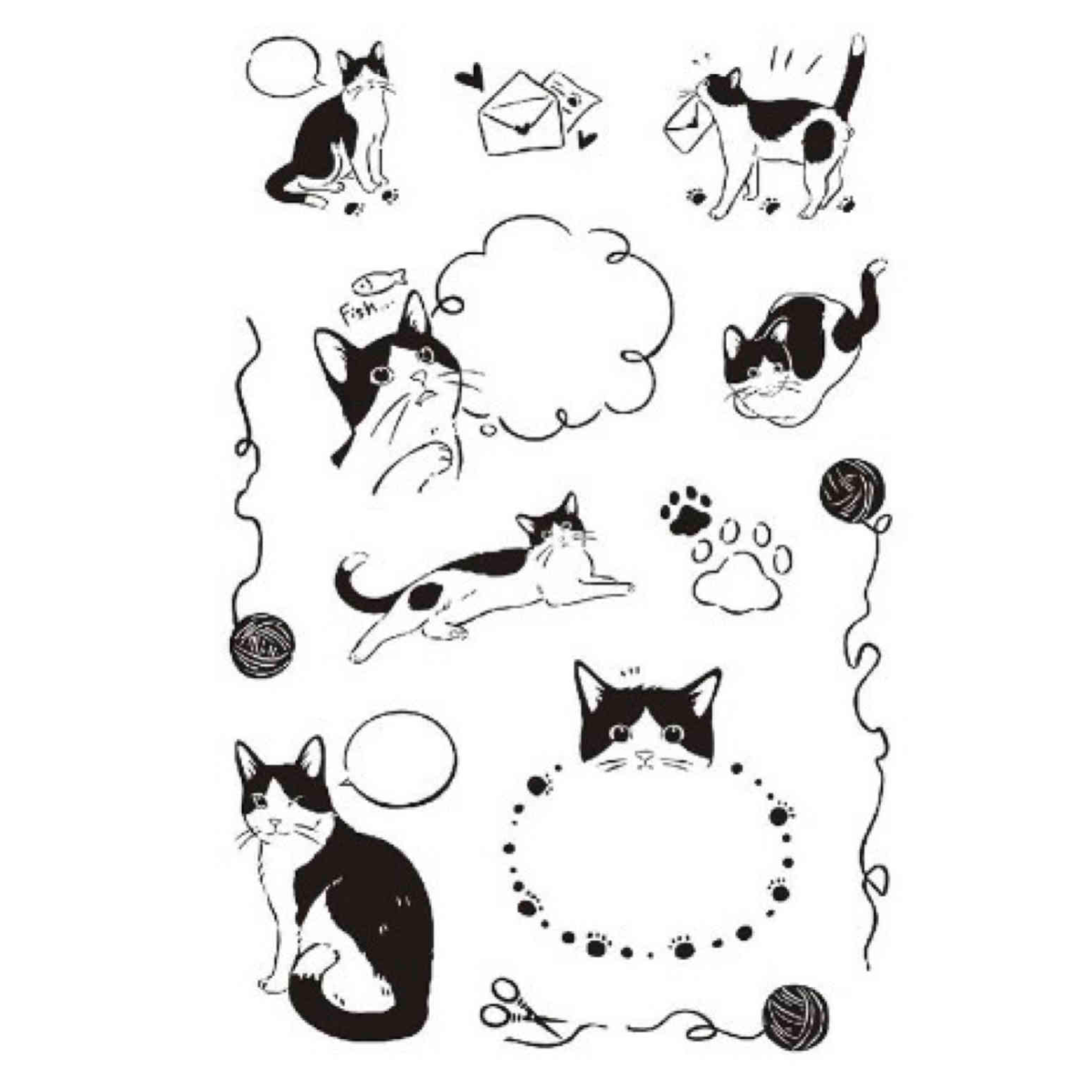 48 Style Clear Silicone Stamps for DIY Scrapbooking Card Making