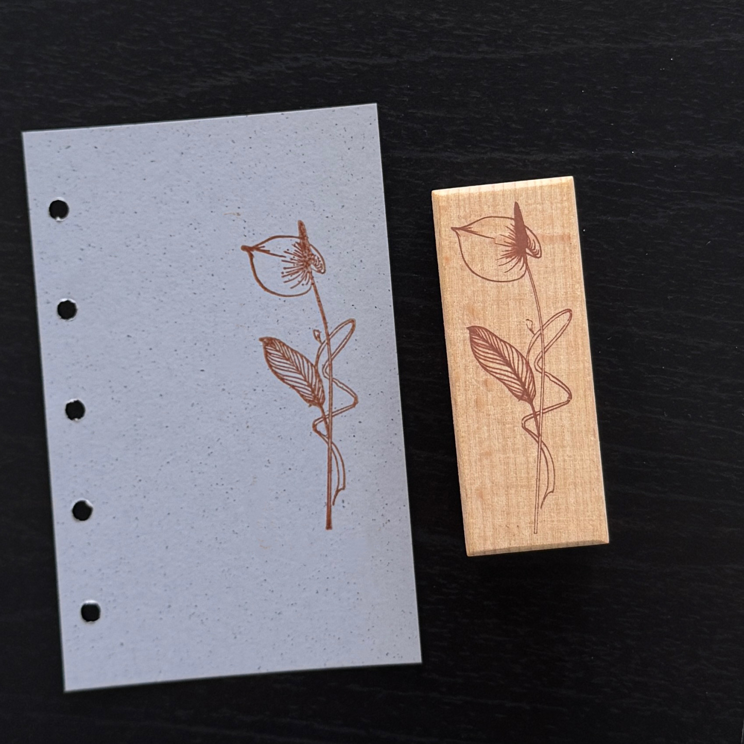 Vintage Nature Sketch Wooden Rubber Stamp | Butterfly Mushroom Dragonfly Botanical