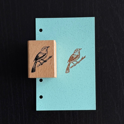 Vintage Nature Sketch Wooden Rubber Stamp | Butterfly Mushroom Dragonfly Botanical