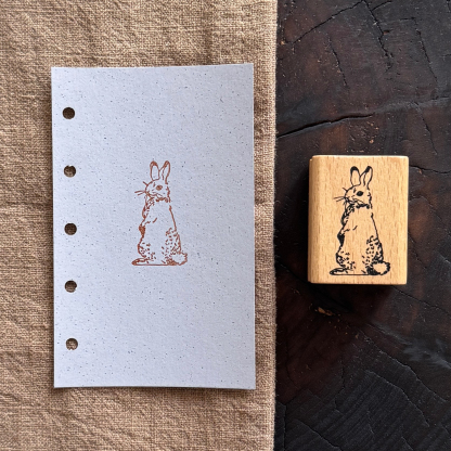 Vintage Nature Sketch Wooden Rubber Stamp | Butterfly Mushroom Dragonfly Botanical