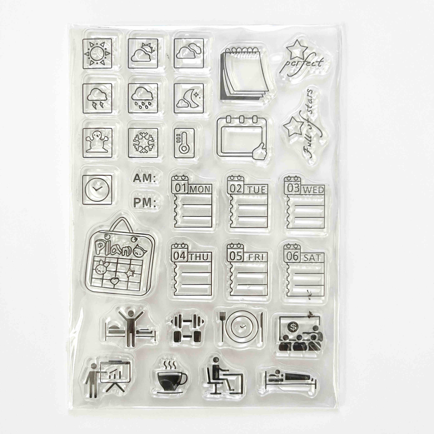 48 Style Clear Silicone Stamps for DIY Scrapbooking Card Making