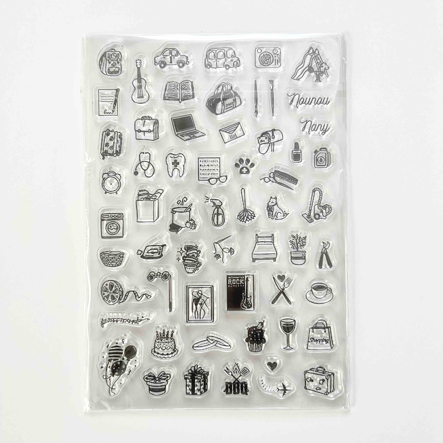 48 Style Clear Silicone Stamps for DIY Scrapbooking Card Making