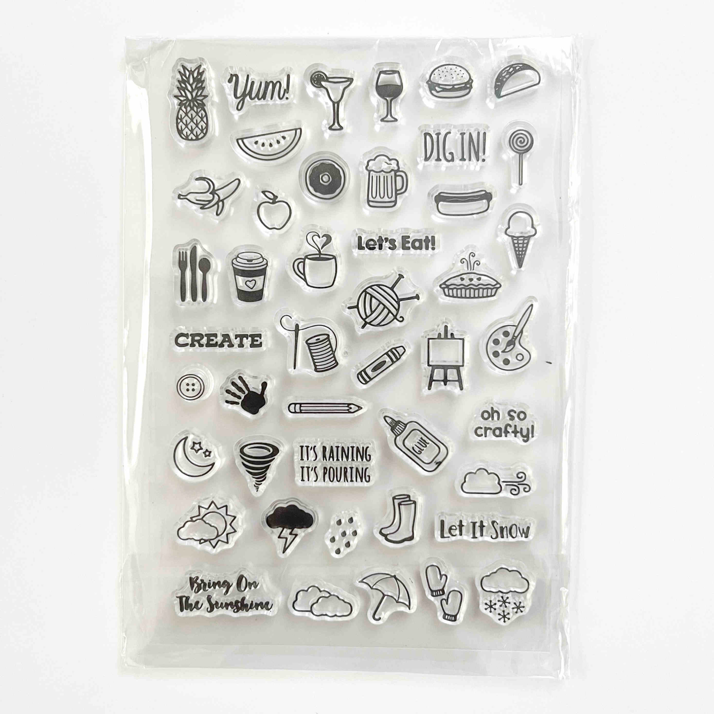 48 Style Clear Silicone Stamps for DIY Scrapbooking Card Making
