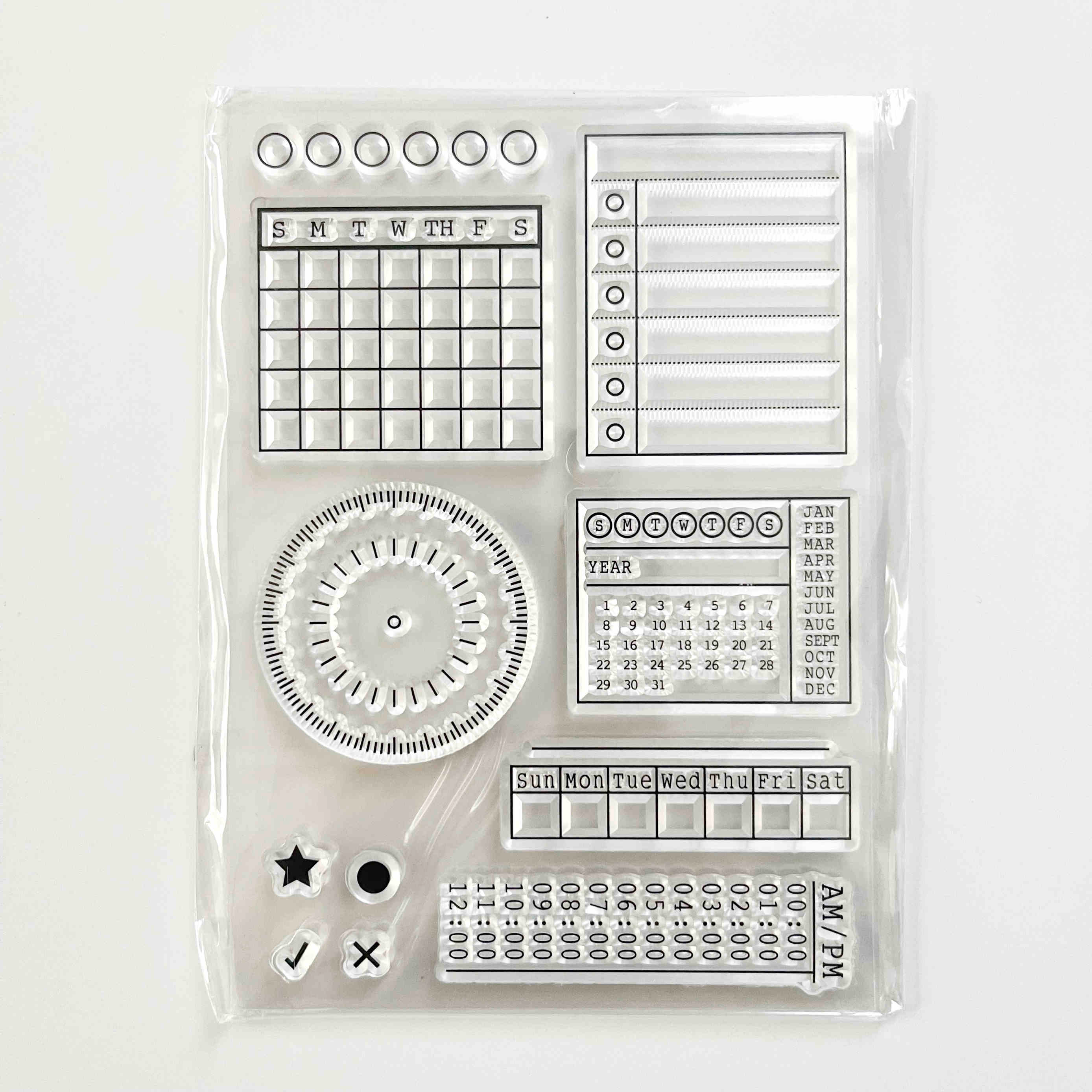 48 Style Clear Silicone Stamps for DIY Scrapbooking Card Making