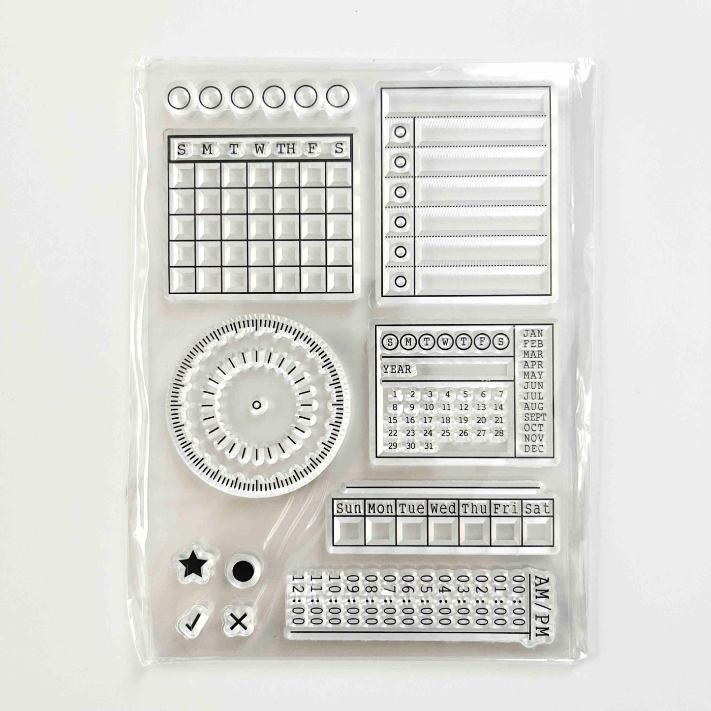 48 Style Clear Silicone Stamps for DIY Scrapbooking Card Making
