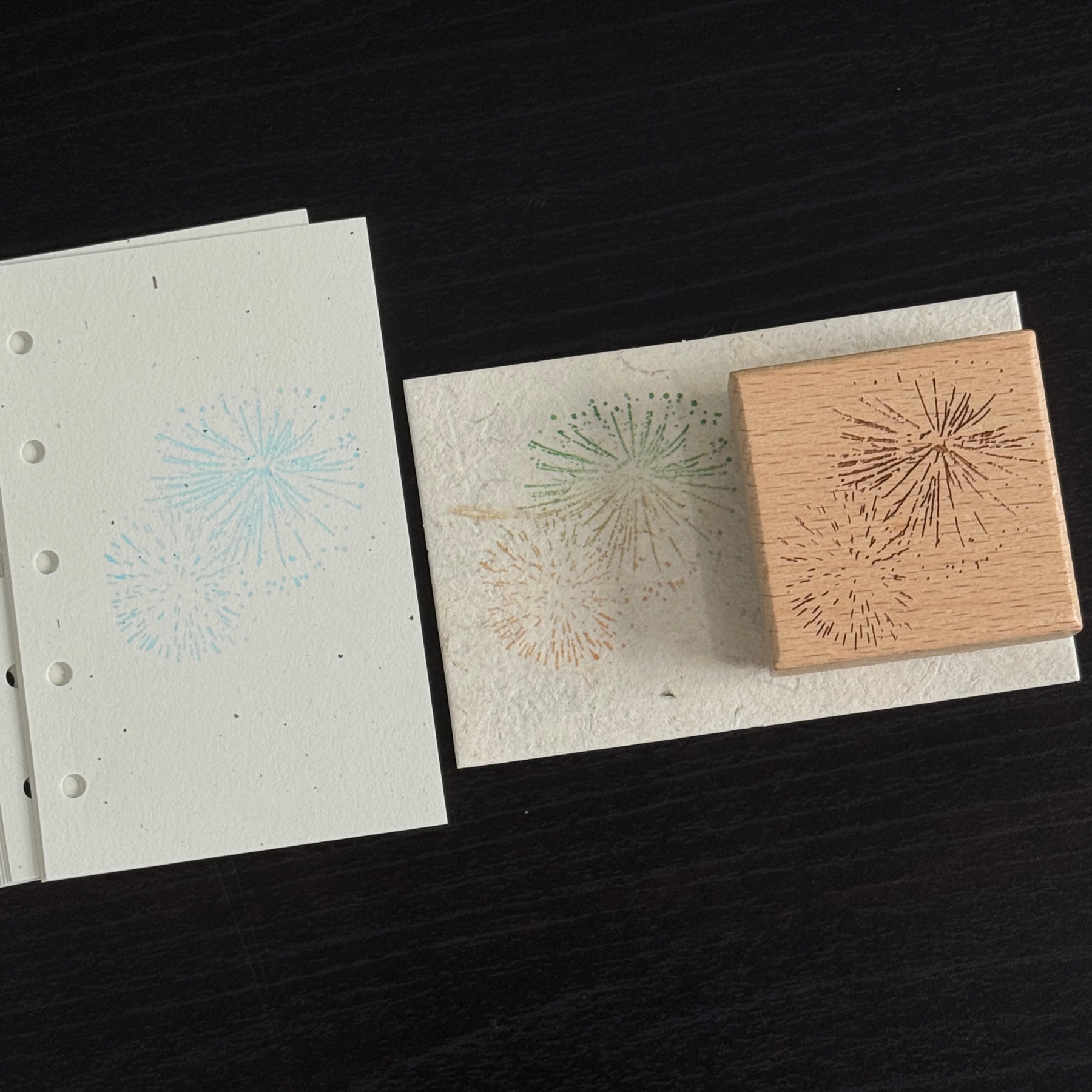 Vintage Nature Sketch Wooden Rubber Stamp | Butterfly Mushroom Dragonfly Botanical