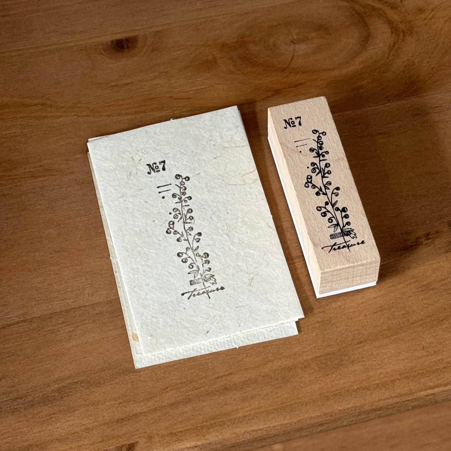 Vintage Nature Sketch Wooden Rubber Stamp | Butterfly Mushroom Dragonfly Botanical