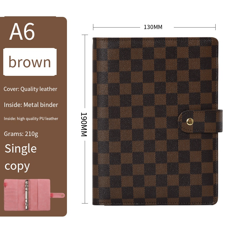A5 A6 A7 Size PU Leather Binder Bullet Journal art Journaling