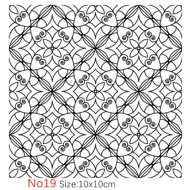 Texture Stamp Sheets Mandala Pattern DIY Embossing Art Clay Pottery Tools