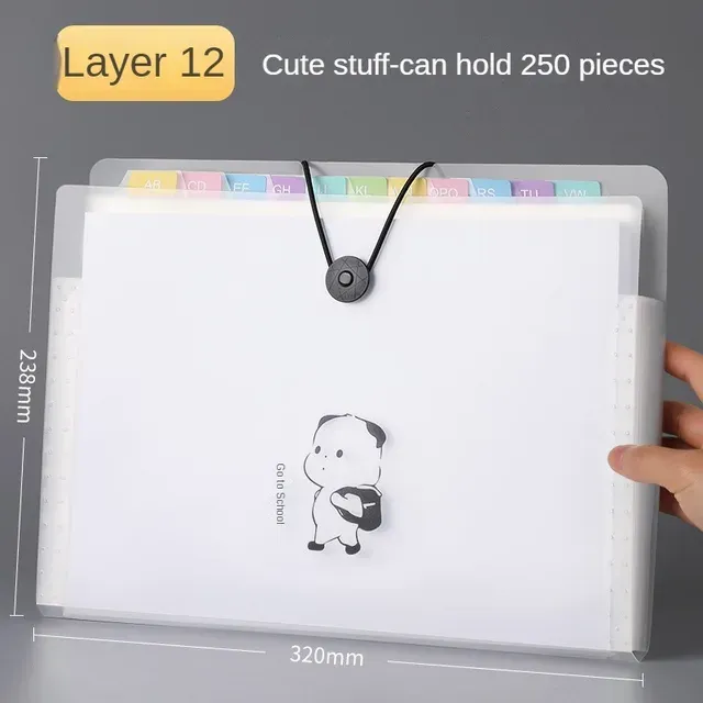 Transparent Insert File Folder A4 Document Bag