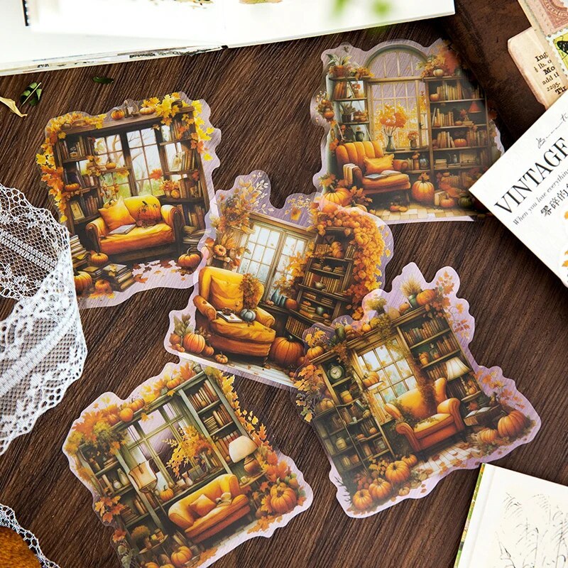 10pcs/lot Creative Vintage Corner Collage Card for Journal Scrapbooking