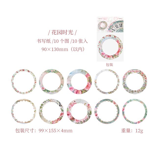 10pcs/pack Aesthetic Scrapbooking Scene Theme-JournalTale