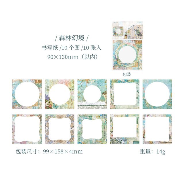 10pcs/pack Aesthetic Scrapbooking Scene Theme-JournalTale