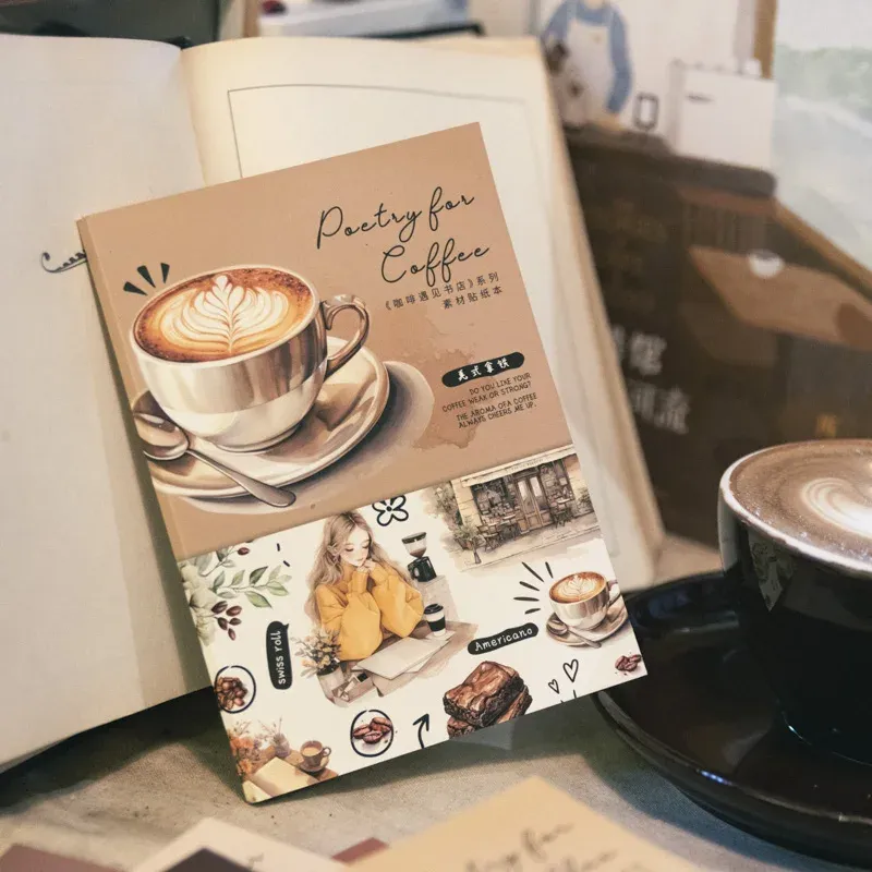 20pcs/lot Cofee Theme Decorative Vintage Stickers