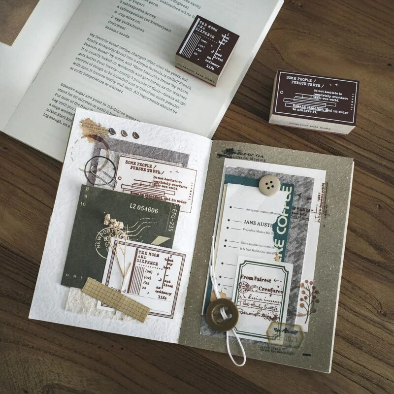 2pcs/lot Literary Vintage Stamp Retro Writing Seal