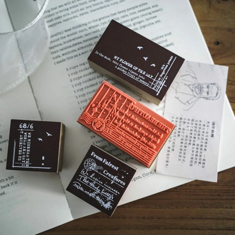2pcs/lot Literary Vintage Stamp Retro Writing Seal