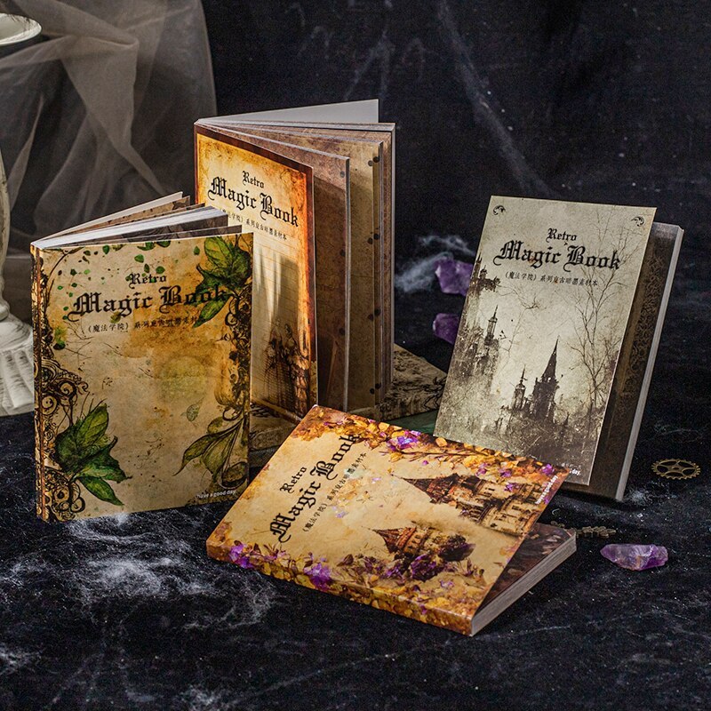 50 sheets Retro Dark Series Collage Junk Journal Material Book-JournalTale