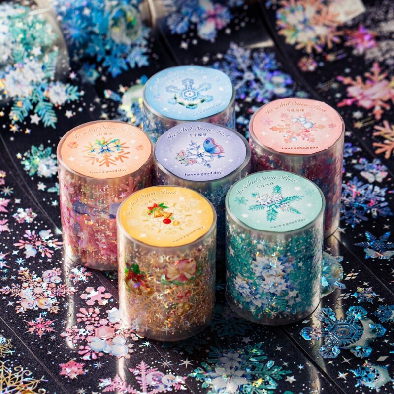 5x200cm Ice and Snow Park Masking Washi Tape-JournalTale