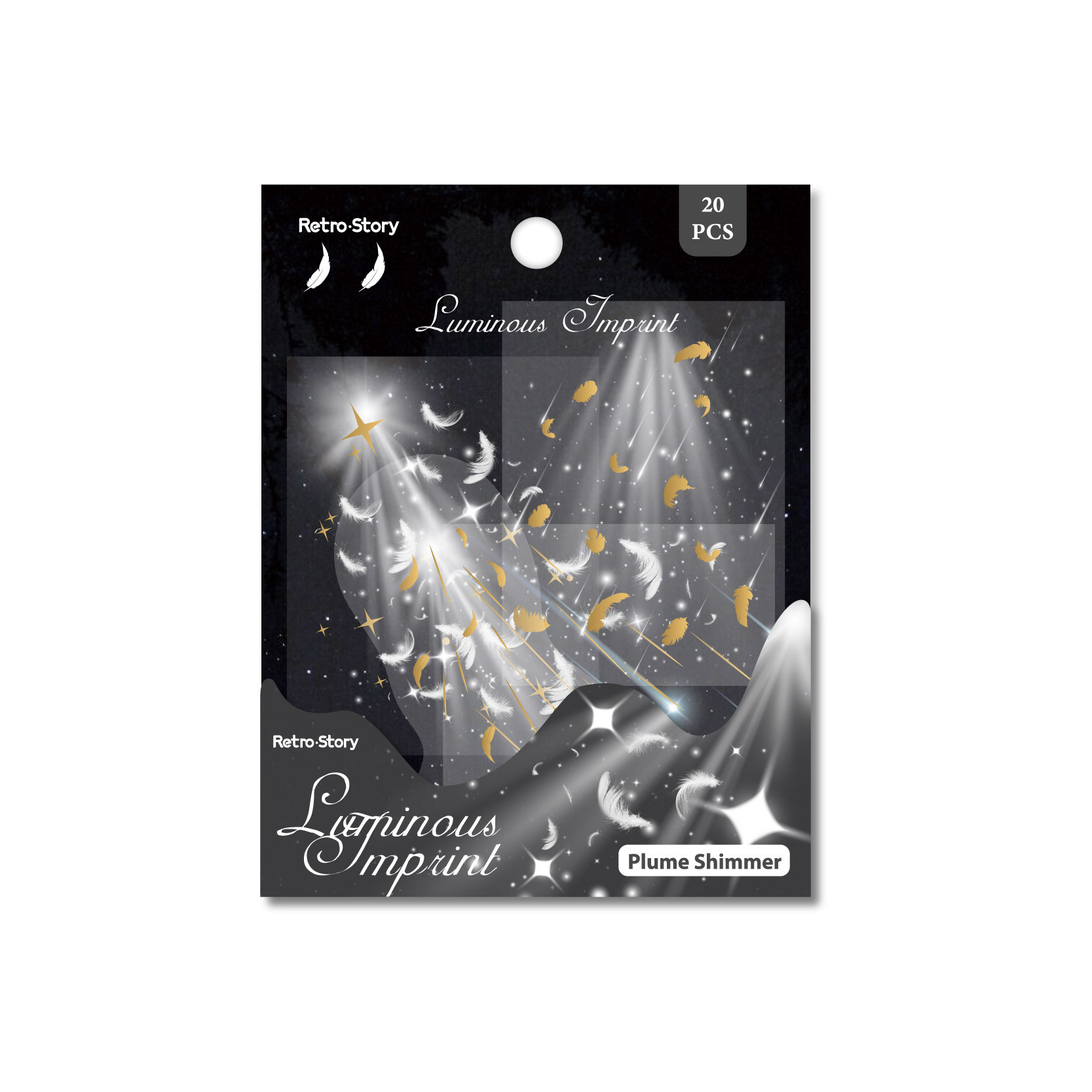 20 Pcs/Pack Light Themed PET Stickers