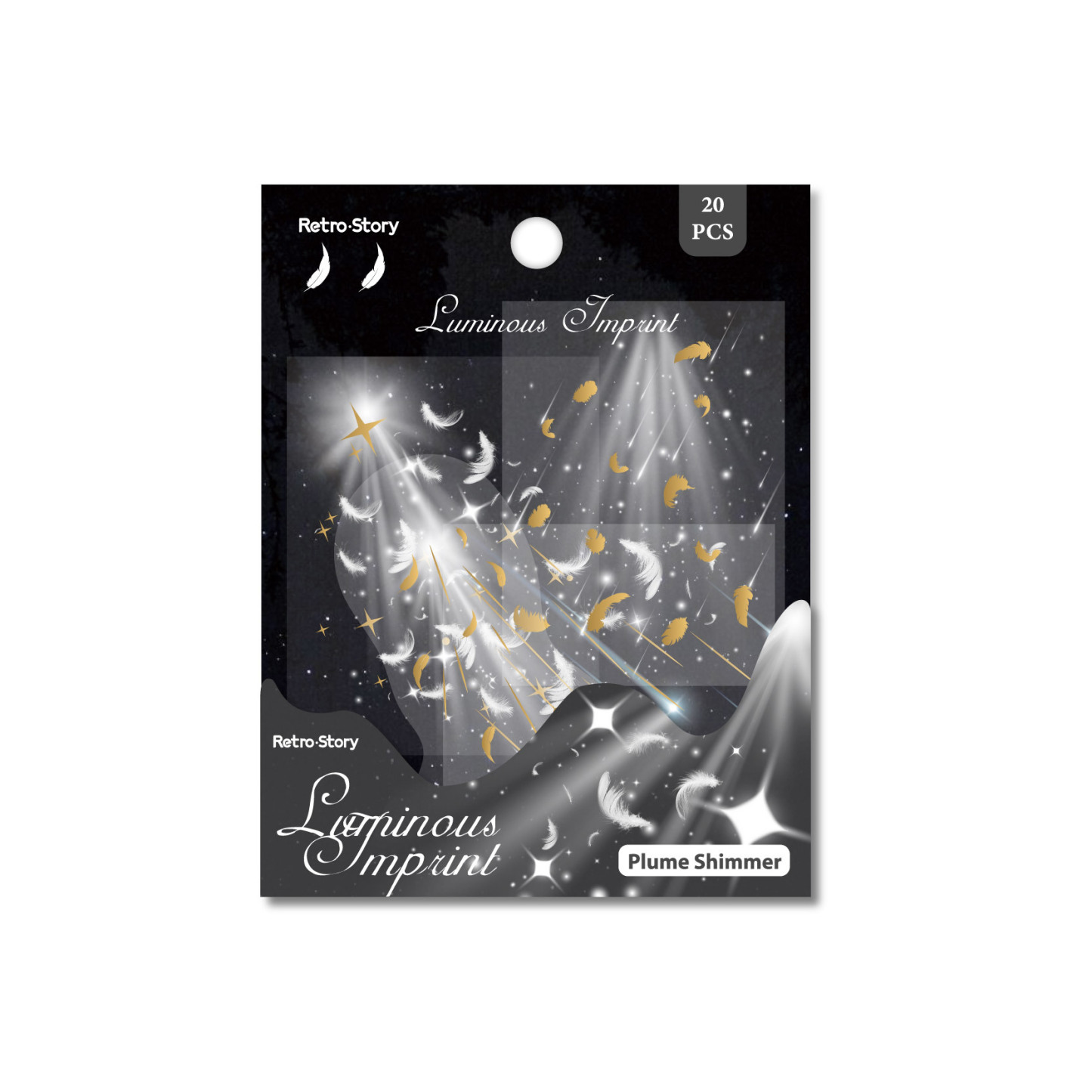 20 Pcs/Pack Light Themed PET Stickers