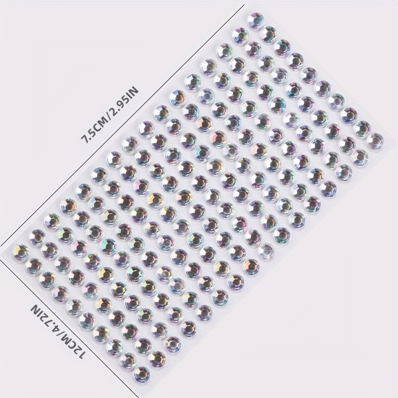 6MM/0.24IN Rhinestone Stickers for DIY Crafts Nails Makeup & More!
