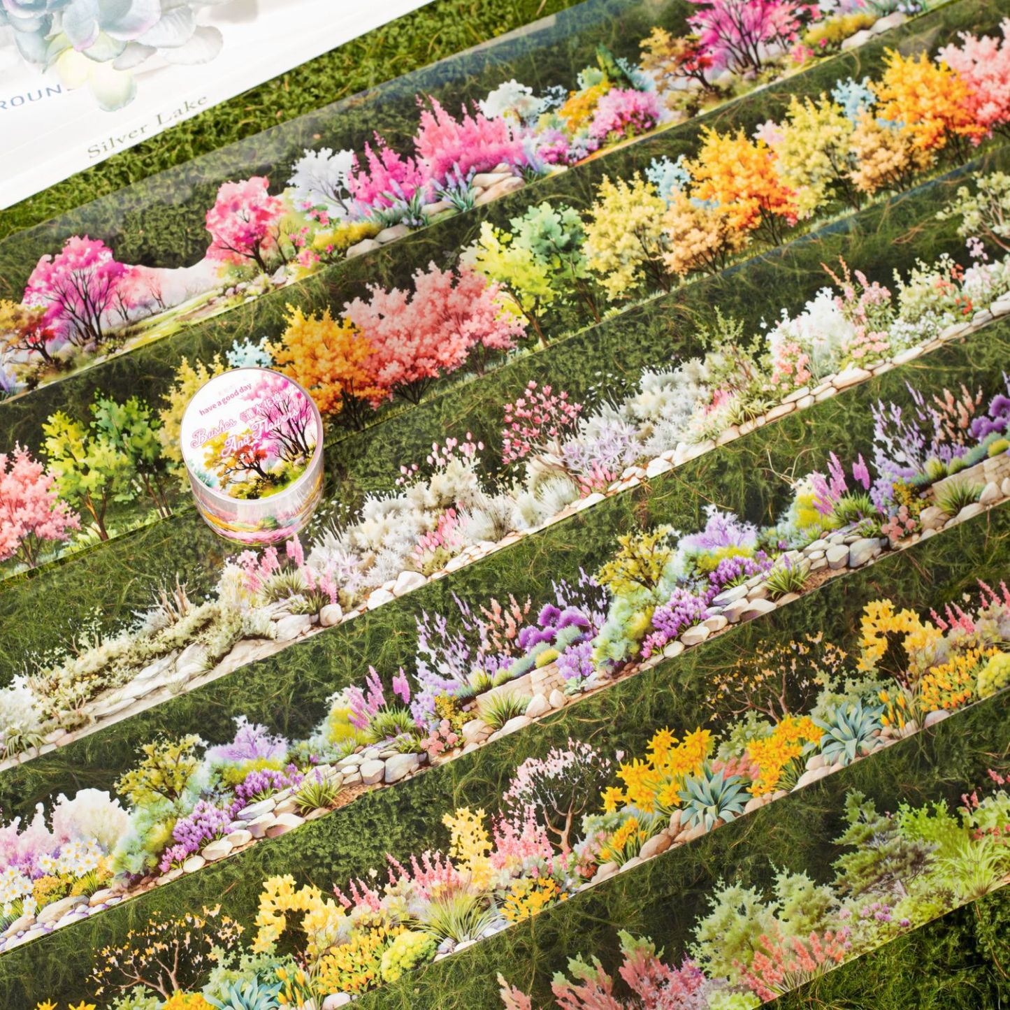 50mm*2M Garden Forest Flower Theme PET Tape